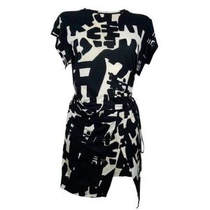 Isabel Marant Black and Cream Mini Dress